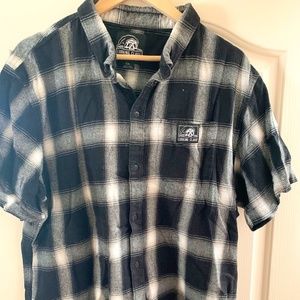 Lurking Class by Sketchy Tank Hombre Plaid Short Sleeve Button Up Shirt XXL